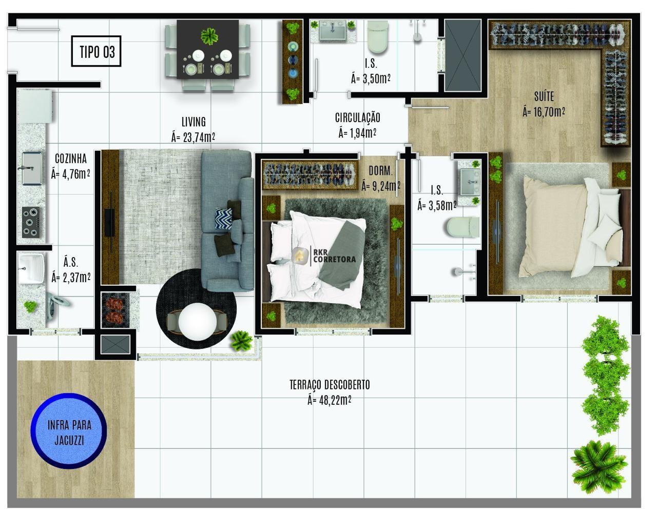 Apartamento de 2 quartos, 130m² no bairro CENTRO, em Navegantes | Eu Corretor